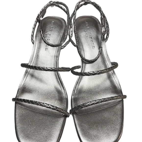 Marc fisher Elegant Silver Strappy Heels - Picture 3 of 3